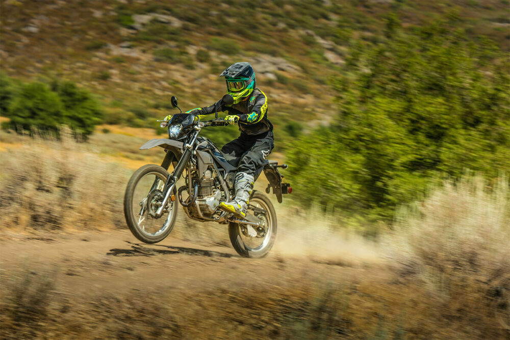 Man riding Kawasaki KLX®230 Dirt bike